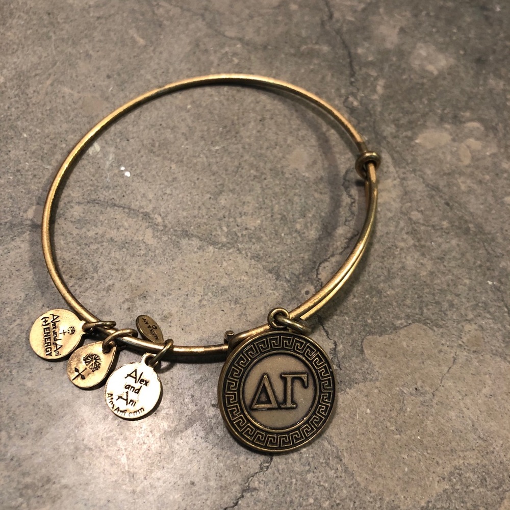 Alex and Ani gold Delta Gamma bracelet